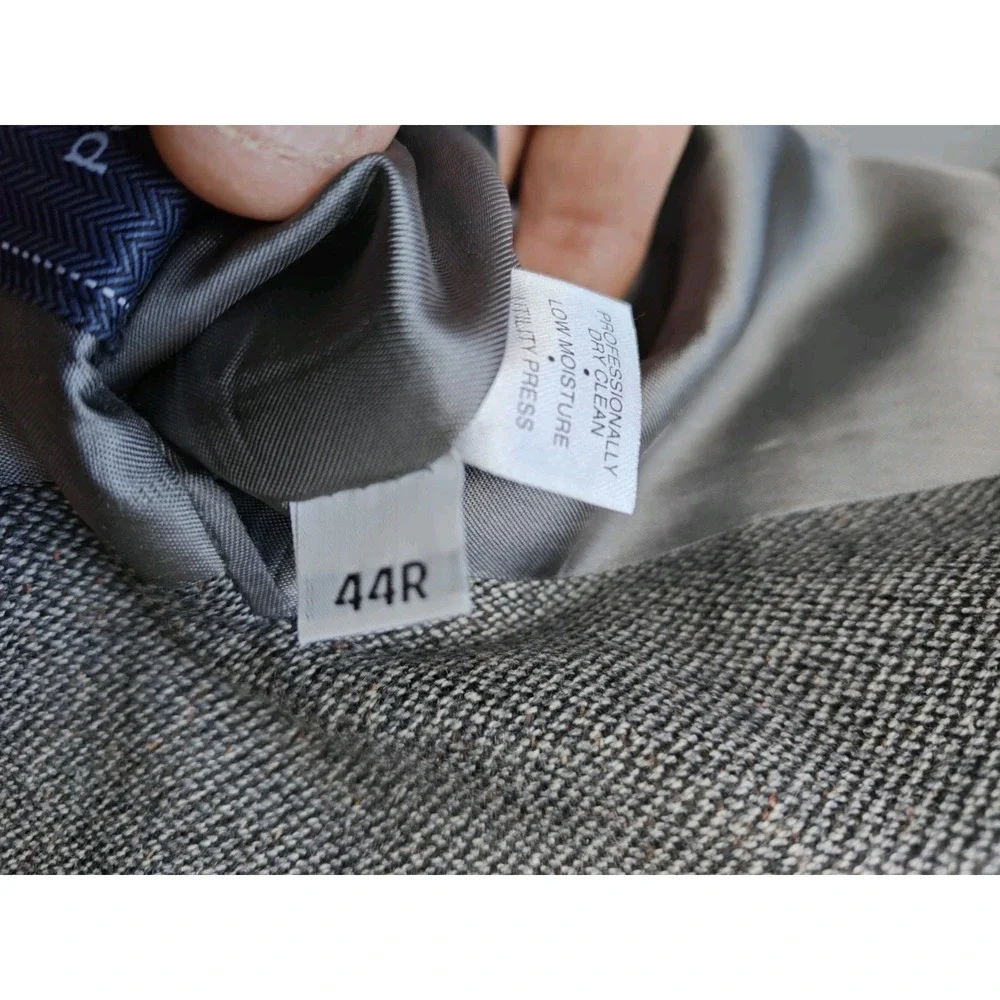 Austin Reed Mens Wool Sports Coat 44R Gray Made in USA 2 Button Blazer